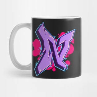 Letter N - Graffiti Street Art Style Mug